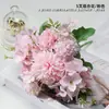Venda Direta de Fábrica de Buquês de Flores Artificiais Estilo Nórdico, Buquê de Noiva para Casamento, Buquê de Rosas, Hortênsia, Peônia, Buquê de Rosas Artificiais