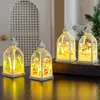 Decoraciones navideñas luz nocturna retro luminosa regalo ventana decoración de mesa accesorios estilo atmósfera lámpara