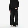 Calça casual de design retro americano lavado da moda para homens e mulheres, calça de moletom esportiva de perna reta solta de verão