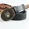 Hebilla de Aleación de Zinc con Cabeza de Lobo para Motocicleta Cinturón de Piel de Vaca Hebilla Retro para Hombre Cinturón Moderno Cinturón Casual Personalizado para Pantalones
