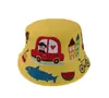 Comércio exterior chapéu de pescador infantil estampa de desenho animado chapéu balde para bebê feminino novo de verão chapéu de sol para meninos atacado T491