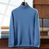 Nuevo suéter de cachemira para hombre de otoño e invierno con cuello alto, estilo jersey, corte holgado, talla grande, camiseta interior de cachemira para hombre