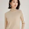 Nuevo Estilo Otoño/Invierno 2026 Suéter Elegante de Punto de Color Sólido para Mujer con Cuello Superpuesto, Versátil de Cachemira Ajustado Versión Coreana