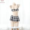 Lingerie Sexy para Mulheres com Seios Pequenos, Uniforme Escolar, Roupa Sedutora e Apaixonada que Expõe os Seios, Provocante, Fofo, Sexy, Pura Desejo Jk
