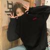 Sudadera Blanca Gris de Cuello Redondo para Mujer 2025 Nueva Popular Primavera, Otoño e Invierno Terciopelo Engrosado Holgada de Manga Larga Tops para Mujer