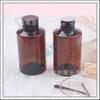 Botella Marrón de Hombro Inclinado 100ml Botella Tapa de Rosca para Aceite Esencial Botella para Cebo de Pesca Botella para Gel de Ducha Botella para Rocío Puro Botella de Muestra para Champú