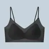 Sujetador Deportivo Transpirable Sin Aros, Ultra Delgado de Seda de Hielo, Sin Costuras para Mujer, Push-Up, Espalda Hermosa, Recogida Lateral del Pecho, Tirante Delgado