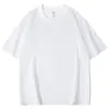 Camiseta de Verano Resistente 240g Hombro Caído para Niños, Unisex, Manga Tres Cuartos, Top Casual Versátil Holgado con Hombro Caído