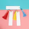 Marcadores de página criativos para presentes, marcadores de página práticos de metal e alumínio DIY, materiais em branco, borlas coloridas, adequados para estudantes usarem enquanto leem