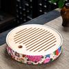 Juego de té Kung Fu de esmalte chino de alta gama, tetera de cerámica Sancai, tazón cubierto, bandeja de té, taza de té, juego completo de tazas maestras para el hogar