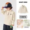 Moletom infantil Right Europe, top de bebê forrado com fleece e espessado para o inverno, novo estilo 2026 roupas infantis, roupas para meninos, agasalhos de inverno infantis