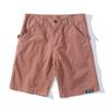 Shorts de Herramienta Retro Americanos de Verano de Barril Recto Casual al Aire Libre Pantalones Cortos de Cinco Puntos de Algodón Microelástico para Hombre Pantalones Modernos de Cinco Puntos