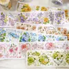 Cinta de Washi para Diario Yiniao y Serie Ode Floral Tema Floral Decoración de Diario Material para Manualidades Pegatinas Reutilizables 6 Diseños
