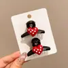 Pinza para el pelo pequeña con lazo de lunares rojos para niñas, Pasador de princesa para niños, Lindo accesorio para el pelo de bebé, Nuevo modelo 2026