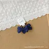 Diadema para Bebé Dulce y Linda Niña Banda de Goma Azul Marino Mini Moño Cuerda para el Cabello Banda para el Cabello Flor en el Cabello
