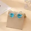 Brincos de Tarraxa Coração com Laço Doce Moda Simples Personalizados Nicho Luxo Leve Alto Padrão Exquisitos Elegantes Versáteis