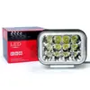 Faro de Motocicleta Foco LED Impermeable Cuadrado Luz de Trabajo Modificado Faro Frontal Externo Modelo de Lente de 12LEDs para Motocicleta Eléctrica