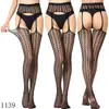 Conjunto de Liguero de Encaje Sexy para Mujer, Medias Sexys, Medias de Liguero sin Tentación con Calcetines, Talla Grande de Comercio Exterior
