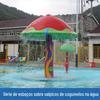 Corrediça de água infantil direta da fábrica combinando brinquedos de spray de água colorido e diverso equipamento de diversões infantis spray cogumelo aquarela