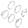 Juego de Anillos Temu Exportación Personalizado Estilo Mixto Diseño Simple Brazalete Abierto Aliexpress Amazon Transfronterizo