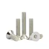 Tornillos de Cabeza Avellanada Hexagonales Grado 10.9 Niquelados Tornillos de Cabeza Plana Pernos de Copa Plana M3M4M5M6M8M10M12