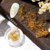 Accesorios para uñas Venta caliente japonesa Papel de hoja de oro Fragmentos de papel de aluminio Oro champán Fragmentos de vidrio Decoración de uñas