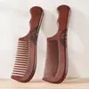 Peine de Madera Tallada de Sándalo Rojo Natural con Mango Largo, Peine de Dientes Anchos, Caja de Regalo, Reunión Anual, Regalo del 38º Festival, Peine Masajeador para Mujeres
