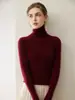 Suéter de Cachemir de Cuello Alto Nuevo Otoño 2026 100% Cachemir Puro para Mujer Ajuste Delgado Suéter de Cuello Alto Capa Base