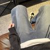Calça jeans vintage com estampa de estrela, masculina, reta, solta, primavera e outono, perna larga, calça masculina da moda, estilo americano, casual, calça da moda