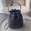 Bolso de noche de moda lujo ligero textura rey bolso de pedrería hombro cruzado portátil axila bolso pequeño diamante completo alto sentido