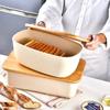 Caja para conservar pan crujiente con tabla de bambú, tostadas, baguette, caja de almacenamiento para pastelería, para exteriores, caja de almacenamiento de plástico, ventas directas de fábrica
