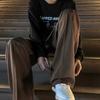Calças cityboy estilo japonês masculinas de inverno Novas calças de terno casuais oversized caimento pernas largas calças compridas