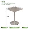 Mesa Redonda Pequeña Sólida de Acero Inoxidable Estilo Industrial Silla Transparente Plegable Celebridad de Internet Tienda de Té con Leche Cubierta Combinación de Mesa y Silla para Cafetería