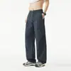 Ropa de Hombre Fengshe / Pantalones Casuales Caquis para Hombre 2026 Nuevo Estilo Pantalones de Pierna Ancha Sueltos Estilo Americano Pantalones Saber Pantalones Largos