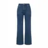 Jeans de pierna ancha de cintura alta estilo europeo y americano para mujer, nuevo modelo 2026, azul, fluidos, holgados, de pierna recta, pantalones largos hasta el suelo, en stock