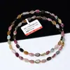 Collar de Turmalina de Color Natural para Mujer Cadena para Clavícula Arcoíris Regalo Primavera y Verano Nuevo Lujo Ligero Una Figura