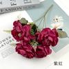 Ramo de flores Loulian vintage nórdico de 5 tenedores, venta transfronteriza, simulación de flores, decoración pastoral para mesas de hogar, bricolaje, con flores.