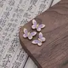 Aleación Electroforesis Alta Precisión Agujero Recto Nuevo Cepillado Colgante Mariposa DIY Accesorio para el Cabello Hecho a Mano Colgante para Coche Accesorio Pequeño