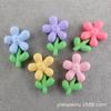 Accesorios de flores de cinco pétalos, accesorios de resina, crema de girasol, pegamento, funda para teléfono móvil, material de bricolaje, accesorios para el cabello para niños, horquillas de flores