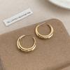 Pendientes de moda con forma de C para mujer, estilo sensual, frío, geométricos, sencillos, combinables, con sentido avanzado.