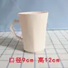 Taza de agua taza recta bajo arcilla blanca cilindro alto taza lisa hexagonal 608 taza en blanco para DIY taza de cinta de colores mango esmaltado taza de barro de agua