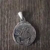 Latón Cobre Blanco Estilo Chino Versátil Cobre Personalidad Colgante Accesorios Cobre Retro Encaje Colgante Método Antiguo Sólido Hecho a Mano Placa de Cobre