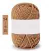 Algodón Leche de 4 hebras Amigable con la Piel Algodón Peinado Tejido a Mano DIY Hilo para Bebé Chaleco Sombrero Bufanda Ropa de Abrigo Lana de Grosor Medio Bola de Lana
