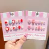Uñas Portátiles para Niños, Pegatinas de Uñas Dulces y Lindas para Niñas Pequeñas, Decoración Estéreo, Regalo de Arte de Uñas de Princesa para Niñas