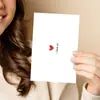 Compra Direta Transfronteiriça de 1 Cartão de Cumprimento Simples para o Dia dos Namorados com Conjunto de Envelope Vermelho, Bênçãos e Confissão Manuscritas, Cartão de Tamanho Grande