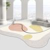 Alfombra de Cojín de Cristal Irregular Estilo Nórdico Sala de Estar Sofá Mesa de Centro Tapete de Piso Estudio Tocador Tapete Antideslizante