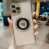 Adecuado para iPhone 15 Pro Max, Diseño de Lupa, Funda Magnética para Teléfono, Funda Suave Galvanizada de Cobertura Total, Anticaídas para Apple 15