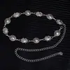Cadena de Cintura de Disco Metálico Ajustable Accesorios para Falda de Mujer Cinturón Cadena Versátil para Suéter Sello de Cintura Delgado Bohemio