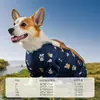 Calça de Patchwork Estampada para Quatro Estações com Cordão, Roupas para Cachorro à Prova de Poeira e Resistentes à Água, Vestuário para Pet para Uso Externo