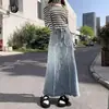 Falda midi de mezclilla para mujer, nueva colección primavera/verano 2026, de cintura alta, estilizada, casual y con dobladillo de cola de pez.